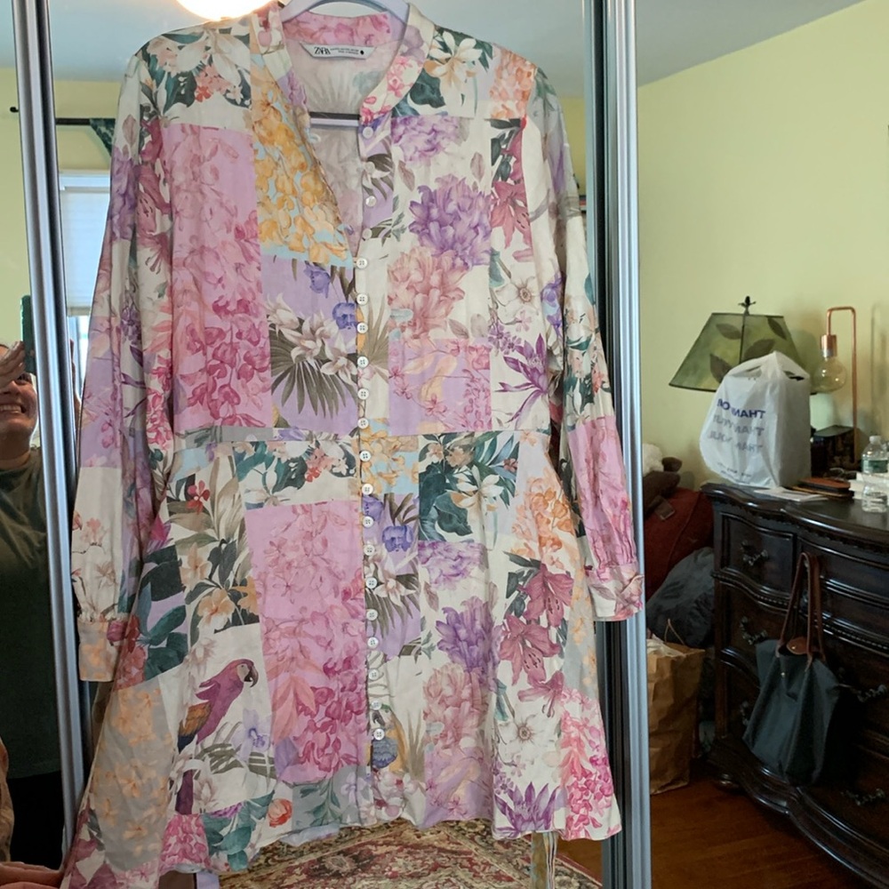 🌸 Zara linen minidress 🦜